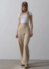 Beli Yarım Lastikli Palazzo Pantolon  Camel