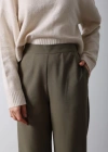 Beli Yarım Lastikli Palazzo Pantolon  Haki