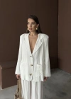 Beyaz Oversize üslin Takım