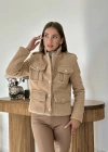 Camel Cepli Yumoş Ceket