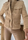 Camel Cepli Yumoş Ceket
