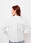 Cepli Uzun Kol Gömlek  Beyaz
