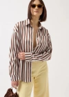 Çizgili Saten Gömlek