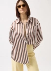 Çizgili Saten Gömlek