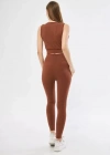 Crop Tayt İkili por Takımı  Kahve