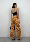 Desenli Boru Paça Pantolon