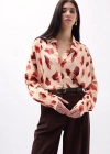 Desenli Crop Gömlek