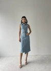 eldia Jean ıfır Kollu Elbise