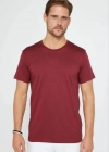 Erkek 24/1 Düz A Kalite Oversize Tshirt  Bordo