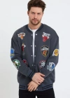 Erkek Baskılı Kolej Ceket  acivert