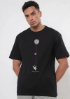 Erkek Baskılı Oversize Tshirt  iyah