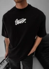 Erkek Baskılı Oversize Tshirt  iyah