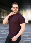 Erkek Bisiklet Yaka Petek Dokulu Kısa Kollu Triko Tişört