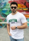 Erkek Boston Baskılı Süprem Tshirt