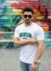 Erkek Boston Baskılı Süprem Tshirt