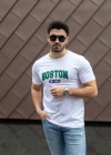 Erkek Boston Baskılı Süprem Tshirt
