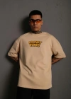 Erkek Dijital Baskılı Thirt  Bej