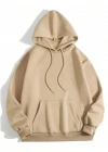 Erkek Düz Kapüşonlu weat  Bej
