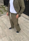 Erkek Fitilli Kadife Cepli Buggy Pantolon Oversize Rahat Kalıp  Haki