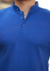 Erkek Hakim Yaka Dokuma Pamuklu Kumaş Kısa Kollu Tshirt