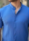 Erkek Hakim Yaka Kısa Kollu Gömlek