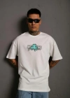 Erkek ırt Baskılı Tshirt  Beyaz