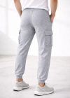 Erkek Jogger Eşofman Altı Regular Fit , Kargo Cepli, astikli Paça, Günlük por Pantolon  Gri