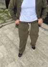 Erkek Kadife Oversize Takım – Gömlek Ve Pantolon İkili et Füme Corduroy Şıklığı, Rahat Ve Zarif Duruş Yumuşak Dokulu Kadife Kumaş, Düğmeli Gömlek Üst Ve astikli Pantolon Alt Parça Ile Gün Boyu Konfor Haki