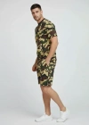 Erkek Kamuflaj Desenli Tişört Şort Takım – Regular Fit Günlük por 2’li Yazlık Kombin  Kamuflaj