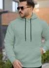 Erkek Kapüşonlu Üç İplik Şardonlu Hoodie