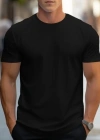 Erkek Kısa Kollu Bisiklet Yaka Iki Iplik Tişört