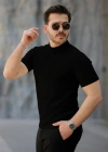 Erkek Kısa Kollu Hakim Yaka önü Düğmeli Viskon Bluz