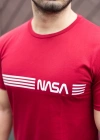 Erkek Kısa Kollu Nasa Baskı Basic Erkek Tshirt