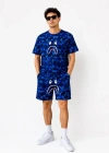 Erkek Oversize Kalıp Pubg Bape X hark Nakışlı Cepli Şort Takım  avi