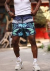 Erkek Palmiye Desenli Deniz Cepli Şort  avi