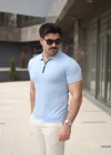 Erkek Polo Yaka Fermuar Detaylı Tişört