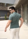 Erkek Polo Yaka Fermuar Detaylı Tişört