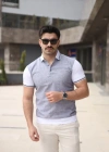 Erkek Polo Yaka Fermuar Detaylı Tişört