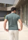 Erkek Polo Yaka Fermuar Detaylı Tişört