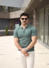 Erkek Polo Yaka Fermuar Detaylı Tişört