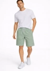 Erkek Pötikareli Şort – Beli astikli Bağcıklı, Cepli, Rahat Kesim Günlük Yazlık Şort  int Yeşili