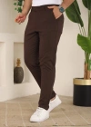 Erkek Slim Fit Likralı Bilek Boy Dilli Kumaş Pantolon