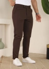 Erkek Slim Fit Likralı Bilek Boy Dilli Kumaş Pantolon