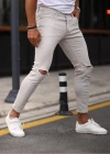 Erkek Taş Yırtık Detaylı Skinny Jean