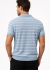 Erkek Triko Polo Yaka Fermuarlı Çizgili Tişört Thirt Yazlık Şık  Bebek avisi