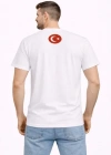 Erkek TÜRKİYE Baskılı Tişört Ay Yıldız 2026 Dünya Kupası Taraftar Forma Thirt  Beyaz