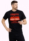 Erkek TÜRKİYE Baskılı Tişört Ay Yıldız 2026 Dünya Kupası Taraftar Forma Thirt  iyah
