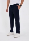 Erkek Üç İplik Basic Eşofman Boru Paça İpli Pantolon  Lacivert