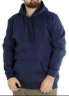 Erkek Uzun Kol Kapşonlu Basic weatshirt Hoodie  acivert