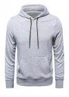 Erkek Uzun Kol Kapşonlu Basic weatshirt Hoodie  Gri